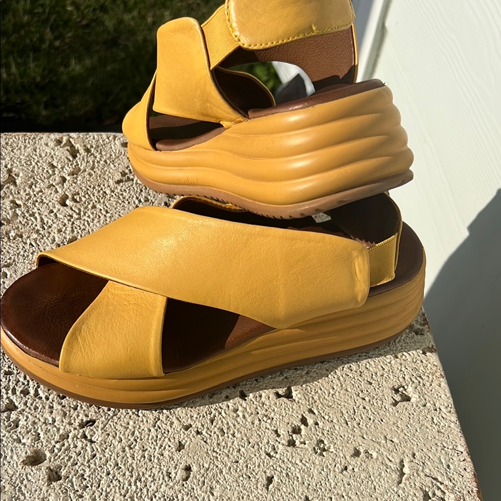 Yellow Platform Sandals